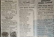 Bargara Asian Cuisine menu
