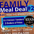 Nola's Family Food Fun menu
