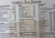 Corby's Tea Rooms menu