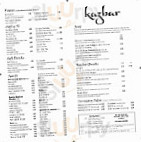 Kazbar menu