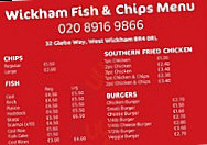 Wickham Cafe menu
