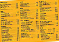 Asian Paradise menu