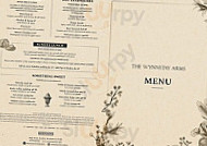 The Wynnstay menu