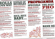 Propaganda Bistro menu
