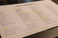 Granata's menu