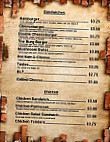 Webb's menu