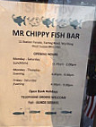 Mr Chippy menu