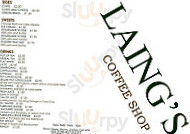 Laing's Coffee Shop menu