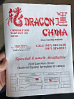 Dragon China menu