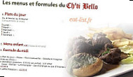 Le Ch'ti Bello menu