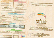 Cafune South American Cafe menu