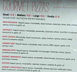 Nicks Pizza menu