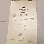 Harden Coffee menu
