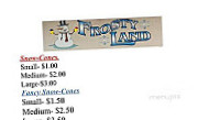 Frosty Land menu