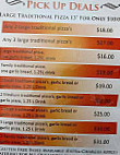 Brady Road Pizza menu
