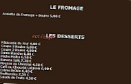 Auberge Liévinoise menu