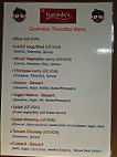 Govinda's Vegetarian/vegan menu