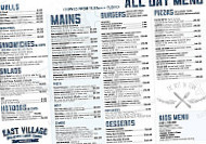 East Village menu
