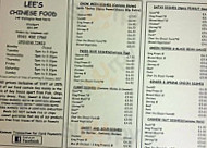 Lee's Chinese Food menu