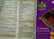 Taj Indian menu