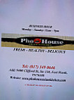 Pho House menu