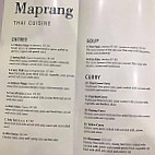 Maprang Thai Restaurant menu