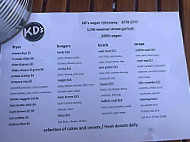 Kd's Vegan Takeaway menu