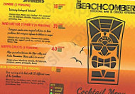 The Beachcomber menu