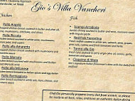 Gio's Villa Vancheri menu