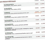 Le Kiosque à Pizzas menu