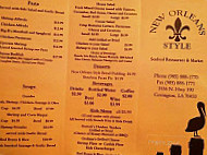 New Orleans Style Seafood Market menu