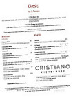 Cristiano Italian menu