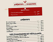 Bistrot Du Boucher menu