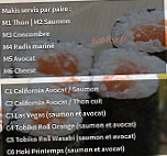 Sushi Buffet menu