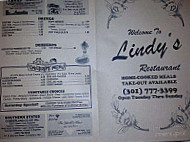 Lindy's menu