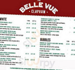 The Belle Vue menu