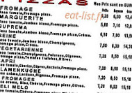 Le Toucan menu