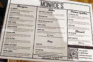 Monroe's Burgers Beers menu