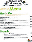 Bighorn Grill menu