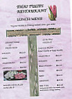 Thai Tulips menu