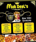Mak Deal's menu