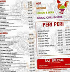 Taj Grill menu