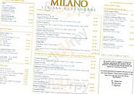 Milano Italian menu