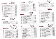 Ho Wong's Chinese menu