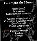 PHENIX DE SAIGON menu