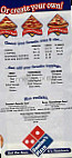 Domino's Pizza menu