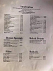 Tiffany's menu