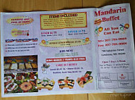 Mandarin Buffet menu