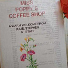 Miss Poppys menu