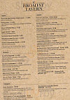 Broad Street Tavern menu